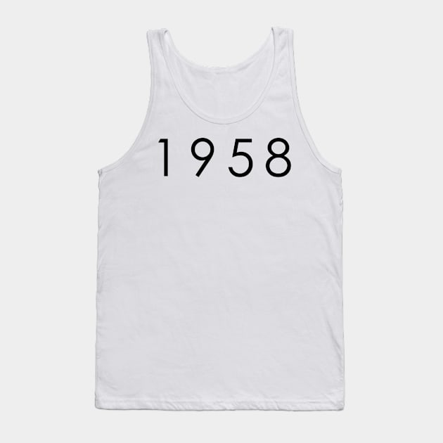 Simple Black / Dark 1958 year Tank Top by Pavlushkaaa